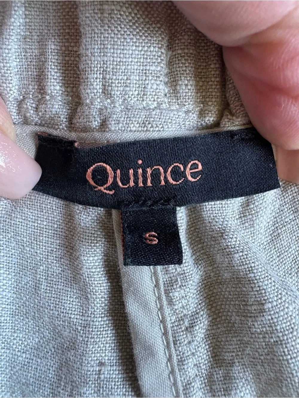 Quince Women’s 100% European Linen Pants Flax Beige Small